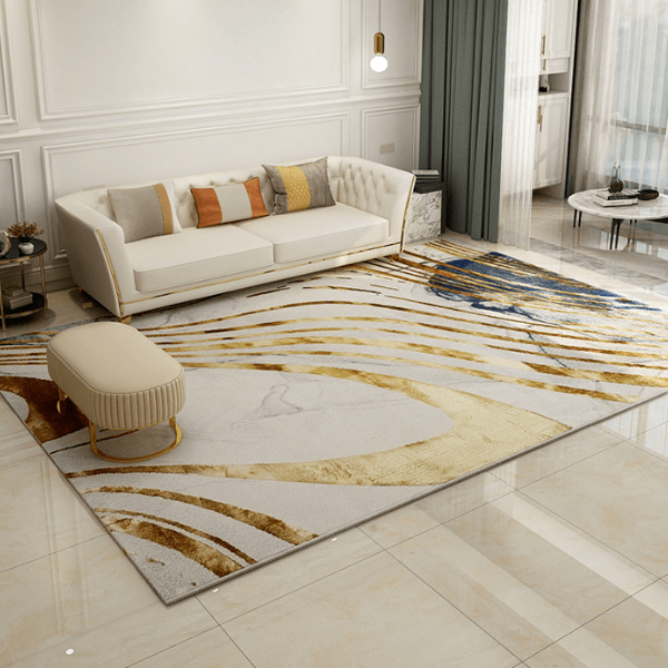 พรม MJhomedesigns 19768 Series ขนาด 160 x 230 ซม. ขาว-ทอง